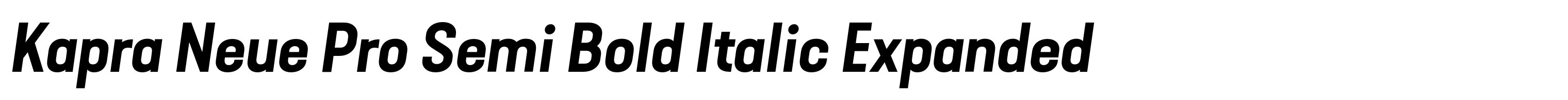 Kapra Neue Pro Semi Bold Italic Expanded